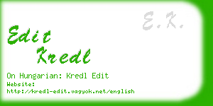 edit kredl business card